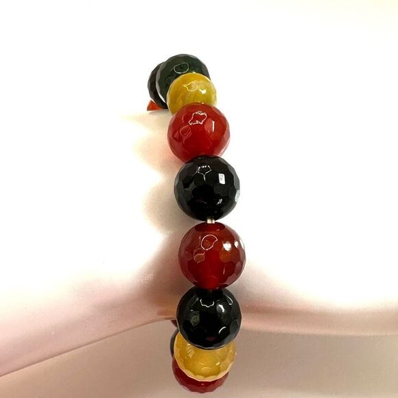 Colorful glass beaded stretchy bracelet - Picture 8 of 10